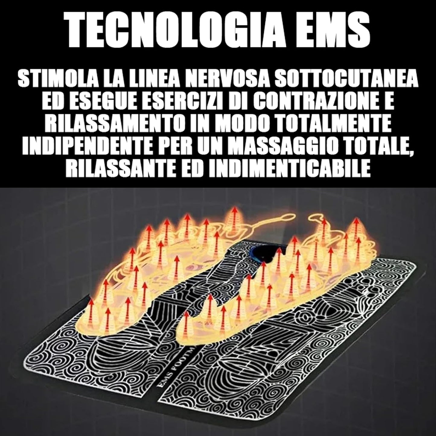 Massaggiatore plantare EMS senza fili