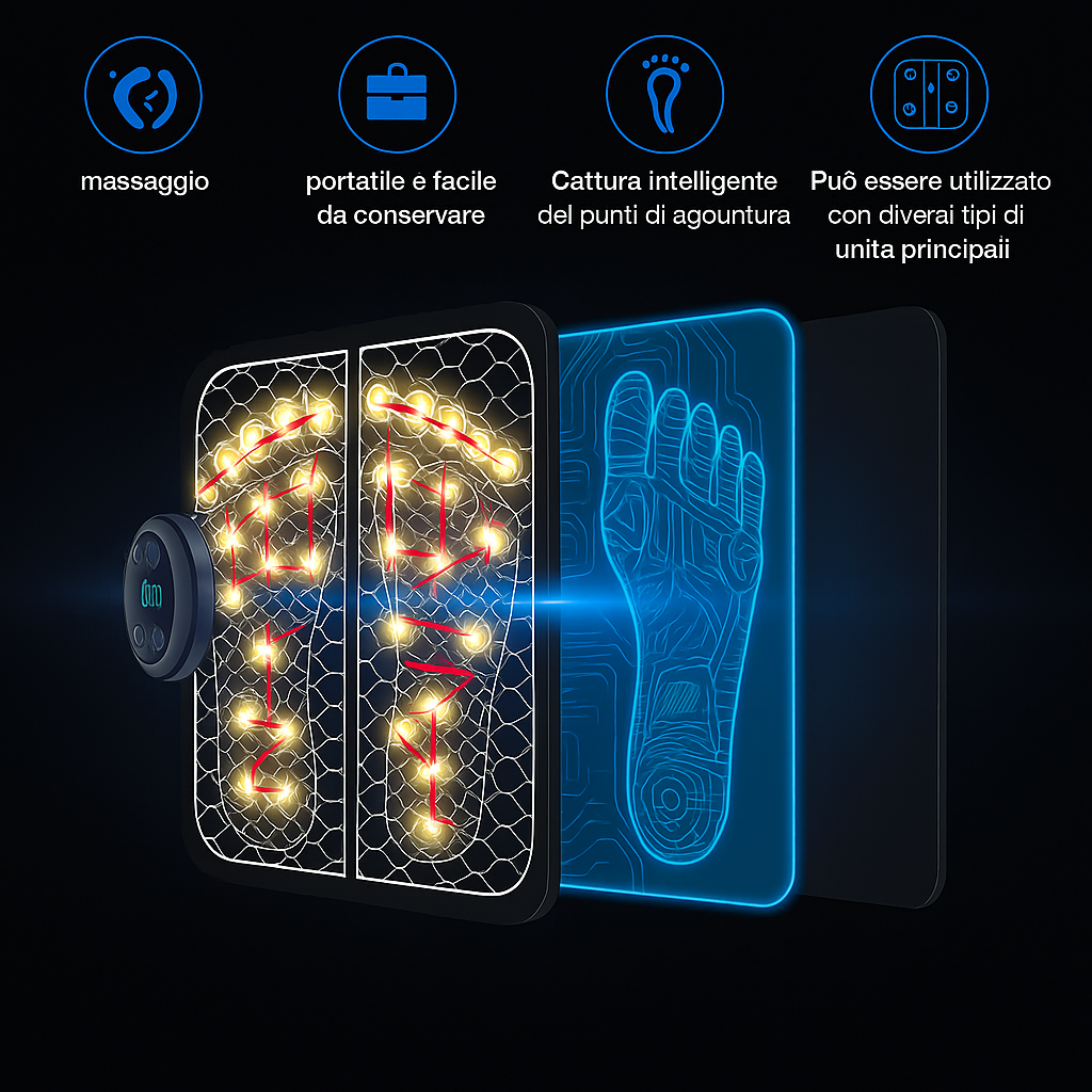 Massaggiatore plantare EMS senza fili