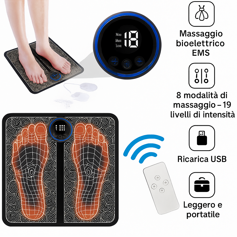 Massaggiatore plantare EMS senza fili
